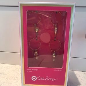 NIB Lilly Pulitzer drink charms, set of 4